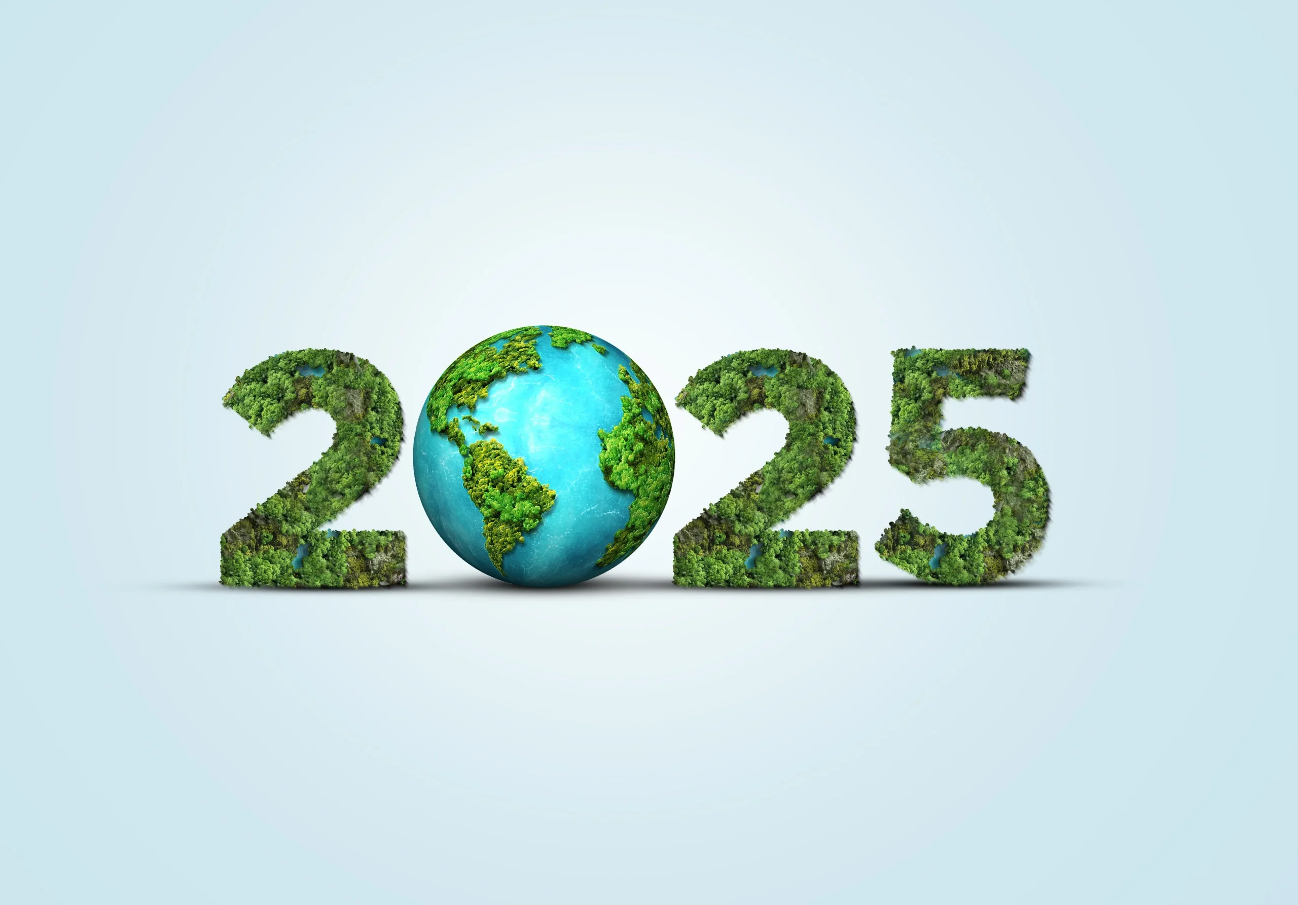 Negocio con carteles de sostenibilidad y cuidado ambiental.